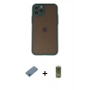 MARSİLYAN™- iPhone 11 Pro Kılıf Ahenk Çizgi Serisi - Siyah Joko Magic 5D Hayalet Cam + Shine Kamera Lens Koruma Cam - MI
