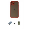 MARSİLYAN™- iPhone 11 Pro Kılıf Ahenk Çizgi Serisi - Siyah Joko Magic 5D Hayalet Cam + Shine Kamera Lens Koruma Cam - PE