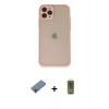 MARSİLYAN™- iPhone 11 Pro Kılıf Ahenk Çizgi Serisi - Siyah Joko Magic 5D Hayalet Cam + Shine Kamera Lens Koruma Cam - GI