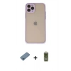 MARSİLYAN™- iPhone 11 Pro Kılıf Ahenk Çizgi Serisi - Siyah Joko Magic 5D Hayalet Cam + Shine Kamera Lens Koruma Cam - MI