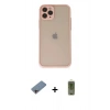 MARSİLYAN™- iPhone 11 Pro Kılıf Ahenk Çizgi Serisi - Siyah Joko Magic 5D Hayalet Cam + Shine Kamera Lens Koruma Cam - PE
