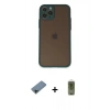 MARSİLYAN™- iPhone 11 Pro Kılıf Ahenk Çizgi Serisi - Siyah Joko Magic 5D Hayalet Cam + Shine Kamera Lens Koruma Cam - SH