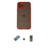 MARSİLYAN™- iPhone 11 Pro Kılıf Ahenk Çizgi Serisi - Siyah Joko Magic 5D Hayalet Cam + Shine Kamera Lens Koruma Cam - SH
