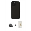 MARSİLYAN™- iPhone 11 Pro Kılıf Ahenk Çizgi Serisi - Siyah Mat Seramik Nano Ekran Koruyucu + Kamera Lens Koruma Cam - SF