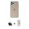 MARSİLYAN™- iPhone 11 Pro Kılıf Ahenk Çizgi Serisi - Siyah Mat Seramik Nano Ekran Koruyucu + Kamera Lens Koruma Cam - SF