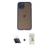 MARSİLYAN™- iPhone 11 Pro Kılıf Ahenk Çizgi Serisi - Siyah Mat Seramik Nano Ekran Koruyucu + Kamera Lens Koruma Cam - SF