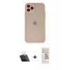 MARSİLYAN™- iPhone 11 Pro Kılıf Ahenk Çizgi Serisi - Siyah Mat Seramik Nano Ekran Koruyucu + Kamera Lens Koruma Cam - SF