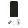 MARSİLYAN™- iPhone 11 Pro Kılıf Ahenk Çizgi Serisi - Siyah Mat Seramik Nano Ekran Koruyucu + Metal Kamera Lens Koruma Cam - KI