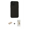 MARSİLYAN™- iPhone 11 Pro Kılıf Ahenk Çizgi Serisi - Siyah Mat Seramik Nano Ekran Koruyucu + Renkli Kamera Lens Koruma Cam - YL