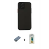 MARSİLYAN™- iPhone 11 Pro Kılıf Ahenk Çizgi Serisi - Siyah Polymer Nano Ekran Koruyucu + Shine Kamera Lens Koruma Cam - GI