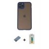 MARSİLYAN™- iPhone 11 Pro Kılıf Ahenk Çizgi Serisi - Siyah Polymer Nano Ekran Koruyucu + Shine Kamera Lens Koruma Cam - GI