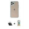 MARSİLYAN™- iPhone 11 Pro Kılıf Ahenk Çizgi Serisi - Siyah Polymer Nano Ekran Koruyucu + Kamera Lens Koruma Cam - SF