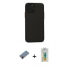MARSİLYAN™- iPhone 11 Pro Kılıf Ahenk Çizgi Serisi - Siyah Polymer Nano Ekran Koruyucu + Metal Kamera Lens Koruma Cam - KI