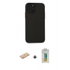 MARSİLYAN™- iPhone 11 Pro Kılıf Ahenk Çizgi Serisi - Siyah Polymer Nano Ekran Koruyucu + Renkli Kamera Lens Koruma Cam - TU
