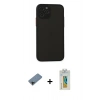 MARSİLYAN™- iPhone 11 Pro Kılıf Ahenk Çizgi Serisi - Siyah Polymer Nano Ekran Koruyucu + Shine Kamera Lens Koruma Cam - SH
