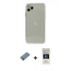 MARSİLYAN™- iPhone 11 Pro Kılıf Ahenk Doku - Siyah 5D Hayalet Cam Ekran Koruyucu + Shine Kamera Lens Koruma Cam - MI