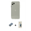 MARSİLYAN™- iPhone 11 Pro Kılıf Ahenk Doku - Siyah 6D Mat Seramik Hayalet Nano Ekran Koruyucu + Shine Kamera Lens Koruma Cam - GD
