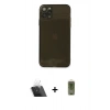 MARSİLYAN™- iPhone 11 Pro Kılıf Ahenk Doku - Siyah Joko Magic 5D Hayalet Cam + Kamera Lens Koruma Cam - SF