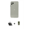 MARSİLYAN™- iPhone 11 Pro Kılıf Ahenk Doku - Siyah Joko Magic 5D Hayalet Cam + Kamera Lens Koruma Cam - SF