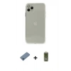 MARSİLYAN™- iPhone 11 Pro Kılıf Ahenk Doku - Siyah Joko Magic 5D Hayalet Cam + Shine Kamera Lens Koruma Cam - MI