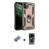MARSİLYAN™- iPhone 11 Pro Kılıf Ahenk Klasik Koleksiyonu - Şeffaf 360 Full Body Arka Koruyucu + Shine Kamera Lens Koruma Cam - GD