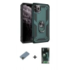 MARSİLYAN™- iPhone 11 Pro Kılıf Ahenk Klasik Koleksiyonu - Şeffaf 360 Full Body Arka Koruyucu + Shine Kamera Lens Koruma Cam - GD