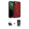 MARSİLYAN™- iPhone 11 Pro Kılıf Ahenk Klasik Koleksiyonu - Şeffaf 360 Full Body Arka Koruyucu + Kamera Lens Koruma Cam - SF