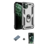 MARSİLYAN™- iPhone 11 Pro Kılıf Ahenk Klasik Koleksiyonu - Şeffaf 360 Full Body Arka Koruyucu + Shine Kamera Lens Koruma Cam - GI