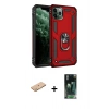 MARSİLYAN™- iPhone 11 Pro Kılıf Ahenk Klasik Koleksiyonu - Şeffaf 360 Full Body Arka Koruyucu + Renkli Kamera Lens Koruma Cam - TU