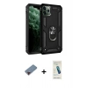 MARSİLYAN™- iPhone 11 Pro Kılıf Ahenk Klasik Koleksiyonu - Şeffaf Pasifik Cam Ekran Koruyucu + Metal Kamera Lens Koruma Cam - KI