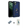 MARSİLYAN™- iPhone 11 Pro Kılıf Ahenk Klasik Koleksiyonu - Şeffaf Pasifik Cam Ekran Koruyucu + Shine Kamera Lens Koruma Cam - SH