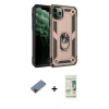 MARSİLYAN™- iPhone 11 Pro Kılıf Ahenk Klasik Koleksiyonu - Siyah 20D Premium Cam Ekran Koruyucu + Metal Kamera Lens Koruma Cam - KI