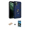 MARSİLYAN™- iPhone 11 Pro Kılıf Ahenk Klasik Koleksiyonu - Siyah 34D Izgaralı Cam + Renkli Kamera Lens Koruma Cam - TU