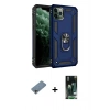 MARSİLYAN™- iPhone 11 Pro Kılıf Ahenk Klasik Koleksiyonu - Siyah 360 Mat Full Body Arka Koruyucu + Shine Kamera Lens Koruma Cam - GI