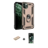 MARSİLYAN™- iPhone 11 Pro Kılıf Ahenk Klasik Koleksiyonu - Siyah 360 Mat Full Body Arka Koruyucu + Renkli Kamera Lens Koruma Cam - SI