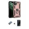 MARSİLYAN™- iPhone 11 Pro Kılıf Ahenk Klasik Koleksiyonu - Siyah 3D Antistatik Hayalet Cam Ekran Koruyucu + Shine Kamera Lens Koruma Cam - GD