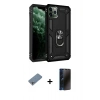 MARSİLYAN™- iPhone 11 Pro Kılıf Ahenk Klasik Koleksiyonu - Siyah 3D Antistatik Hayalet Cam Ekran Koruyucu + Shine Kamera Lens Koruma Cam - GS