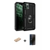MARSİLYAN™- iPhone 11 Pro Kılıf Ahenk Klasik Koleksiyonu - Siyah 3D Antistatik Hayalet Cam Ekran Koruyucu + Renkli Kamera Lens Koruma Cam - TU