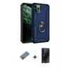 MARSİLYAN™- iPhone 11 Pro Kılıf Ahenk Klasik Koleksiyonu - Siyah 3D Antistatik Hayalet Cam Ekran Koruyucu + Shine Kamera Lens Koruma Cam - MI