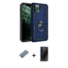 MARSİLYAN™- iPhone 11 Pro Kılıf Ahenk Klasik Koleksiyonu - Siyah 3D Antistatik Hayalet Cam Ekran Koruyucu + Shine Kamera Lens Koruma Cam - GS