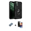 MARSİLYAN™- iPhone 11 Pro Kılıf Ahenk Klasik Koleksiyonu - Siyah 3D Antistatik Mat Seramik Nano Ekran Koruyucu + Shine Kamera Lens Koruma Cam - SH