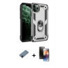 MARSİLYAN™- iPhone 11 Pro Kılıf Ahenk Klasik Koleksiyonu - Siyah 3D Antistatik Mat Seramik Nano Ekran Koruyucu + Shine Kamera Lens Koruma Cam - SH