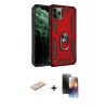 MARSİLYAN™- iPhone 11 Pro Kılıf Ahenk Klasik Koleksiyonu - Siyah 3D Antistatik Mat Seramik Nano Ekran Koruyucu + Renkli Kamera Lens Koruma Cam - MI