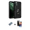 MARSİLYAN™- iPhone 11 Pro Kılıf Ahenk Klasik Koleksiyonu - Siyah 3D Antistatik Mat Seramik Nano Ekran Koruyucu + Shine Kamera Lens Koruma Cam - MI