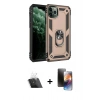 MARSİLYAN™- iPhone 11 Pro Kılıf Ahenk Klasik Koleksiyonu - Siyah 3D Antistatik Mat Seramik Nano Ekran Koruyucu + Kamera Lens Koruma Cam - SF