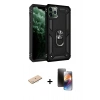 MARSİLYAN™- iPhone 11 Pro Kılıf Ahenk Klasik Koleksiyonu - Siyah 3D Antistatik Mat Seramik Nano Ekran Koruyucu + Renkli Kamera Lens Koruma Cam - MI