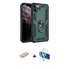 MARSİLYAN™- iPhone 11 Pro Kılıf Ahenk Klasik Koleksiyonu - Siyah 3D Antistatik Seramik Nano Ekran Koruyucu + Renkli Kamera Lens Koruma Cam - SI