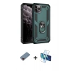 MARSİLYAN™- iPhone 11 Pro Kılıf Ahenk Klasik Koleksiyonu - Siyah 3D Antistatik Seramik Nano Ekran Koruyucu + Metal Kamera Lens Koruma Cam - KI