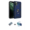 MARSİLYAN™- iPhone 11 Pro Kılıf Ahenk Klasik Koleksiyonu - Siyah 3D Antistatik Seramik Nano Ekran Koruyucu + Metal Kamera Lens Koruma Cam - KI