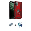 MARSİLYAN™- iPhone 11 Pro Kılıf Ahenk Klasik Koleksiyonu - Siyah 3D Antistatik Seramik Nano Ekran Koruyucu + Shine Kamera Lens Koruma Cam - SABE
